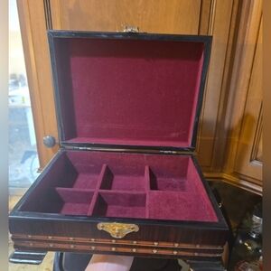 Elegant Red Music Jewelry Box